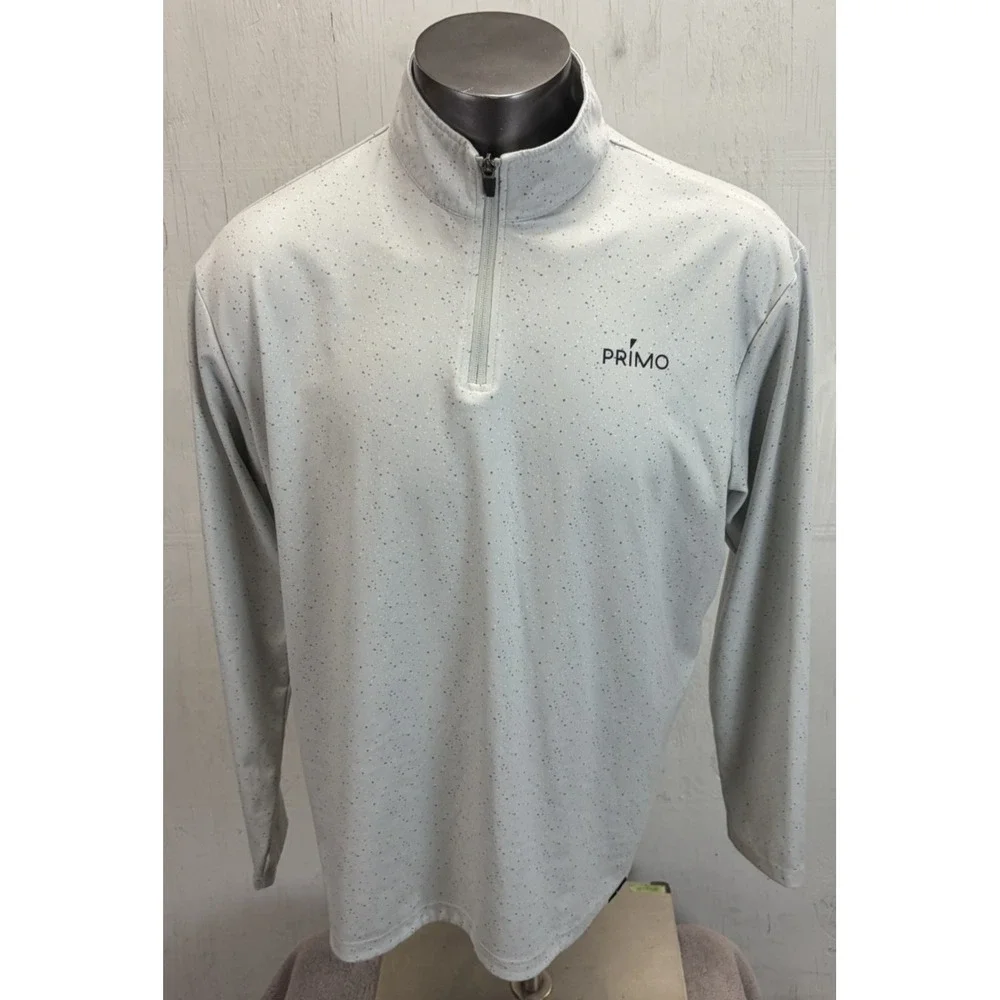 Mens Primo Golf 1/4 Zip Pullover Sweater Jacket Long Sleeve Stretch Performance